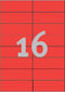 Avery 3452 - Universele etiketten - 105 x 37 mm - Rood (1600 stuks)