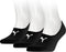 PUMA Footie Sokken - 3 pack - Zwart - Maat 35-38