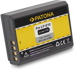Patona 1089 - Accu Li-Ion 860 mAh - Geschikt voor Canon EOS 1100D - Zwart