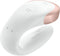 Satisfyer, luxe koppelvibrator met afstandsbediening, 'Double Love' met app en radiografische afstandsbediening, medische siliconen, 8,6 cm