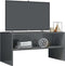 vidaXL - Tv-meubel - 80x40x40 - cm - bewerkt - hout - hoogglans - grijs