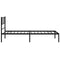 vidaXL - Bedframe - met - hoofdbord - metaal - zwart - 100x190 - cm
