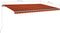 vidaXL - Luifel - automatisch - met - LED - en - windsensor - 5x3 - m - oranje - en - bruin