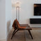 Atmooz - Vloerlamp Belford - Staande Lamp - Stalamp - Woonkamer - Zwart en witte kap - Hoogte 168cm - Metaal