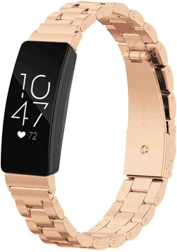imoshion Bandje met Horlogeband inkorter - Geschikt voor Fitbit Inspire HR, Fitbit Inspire 2, Fitbit Ace 3, Fitbit Ace 2 - imoshion Stalen band met installatiehulp - Rosé Goud