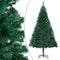 vidaXL - Kunstkerstboom - met - verlichting - en - kerstballen - 210 - cm - PVC - groen
