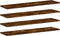 vidaXL - Wandschappen - 4 - st - 80x20x1,5 - cm - bewerkt - hout - gerookt - eikenkleur