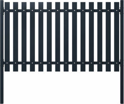 vidaXL - Schuttingpaneel - 174,5x75 - cm - gepoedercoat - staal - antraciet