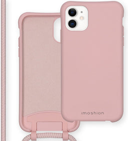 imoshion Hoesje Geschikt voor iPhone 11 Hoesje Met Koord - imoshion Color Backcover met afneembaar koord - Roze