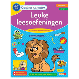 Oefenboek met stickers - Leuke leesoefeningen 6-7 jaar - 1ste leerjaar - groep 3