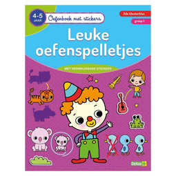 Oefenboek met stickers - Leuke oefenspelletjes 4-5 jaar groep 1