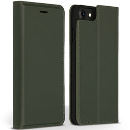 Accezz iPhone SE (2022) / SE (2020) / 8 / 7 / 6s / 6 - Premium Leather Slim Bookcase - Groen