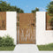 vidaXL - Poort - 105x205 - cm - grasontwerp - cortenstaal