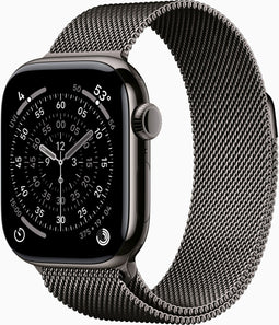 Apple Watch Series 11 - Smartwatch - GPS + Cellular - 42mm - Titanium - Zwart