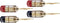 Oehlbach 3022 Luidsprekerconnector Stekker, recht Rood, Zwart 4 stuk(s)
