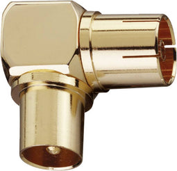 Oehlbach 4403 Coax-adapter, haaks Verguld Aansluitingen: Coax-stekker IEC, Coax-bus IEC 2 stuk(s)