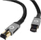 Oehlbach D1C13357 RJ45 Netwerkkabel, patchkabel CAT 8.1 10.00 m Zwart, Goud 1 stuk(s)