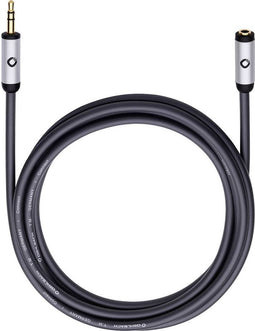 Oehlbach: i-Connect 3,5mm Jackplug (f)-(m) - 3 meter - Zwart