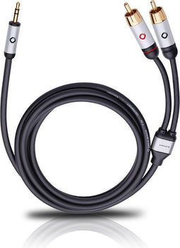 Oehlbach Mobiele audiokabel, 3,5 mm jack naar cinch lengte 1,5 meter