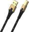 Oehlbach USB-kabel USB 2.0 USB-A stekker, USB-B stekker 7.50 m Zwart/goud D1C9545