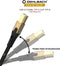 Oehlbach USB-kabel USB 2.0 USB-A stekker, USB-B stekker 7.50 m Zwart/goud D1C9545