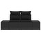 vidaXL - Ligzetel - Tuin - met - Kussens - Zwart - Poly - Rattan