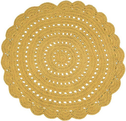 Nattiot - Alma Rond Vloerkleed/Tapijt ∅ 120 cm - Okergeel