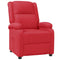Fauteuil verstelbaar kunstleer rood