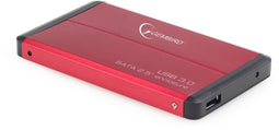 Gembird Externe Behuizing - 2.5" SATA HDD - USB 3.0 tot 10x sneller - Rood