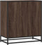 vidaXL - Dressoir - 68x35x76 - cm - bewerkt - hout - en - metaal - bruin - eikenkleur