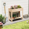 Coast Houten Verhoogde Tuinbak - Ergonomische Plantenbak met Opbergrek - 81 x 38 x 77 cm - Natuurlijk Sparrenhout