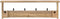 vidaXL - Wandkapstok - met - 4 - haken - massief - mangohout