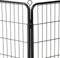 vidaXL - Hondenren - met - 8 - panelen - 80x80 - cm - staal - zwart