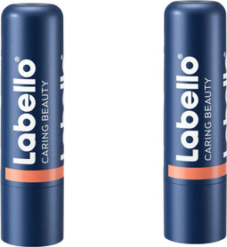 Labello - Caring Beauty - Nude - 2in1 - 24H Verzorging - SPF 15 - Vitamine E - Lippenbalsem - Lippen - Natuurlijke Olien - 2 Stuks