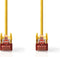 Nedis CAT6 Netwerkkabel - RJ45 Male - RJ45 Male - S/FTP - 0.15 m - Rond - LSZH - Geel - Label