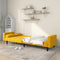 vidaXL - Slaapbank - 2-zits - met - 2 - kussens - fluweel - geel