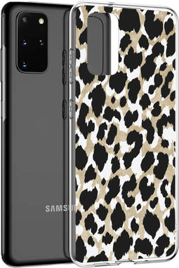 iMoshion Hoesje Geschikt voor Samsung Galaxy S20 Plus Hoesje Siliconen - iMoshion Design hoesje - Goud / Zwart / Golden Leopard