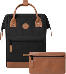 Cabaia laptoprugzak / Rugtas / Schooltas - 13 inch - Adventurer Medium - Cologne - Zwart