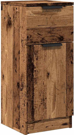 vidaXL - Dressoir - 30x30x70 - cm - bewerkt - hout - oud - houtkleurig
