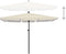 vidaXL - Parasol - met - paal - 210x140 - cm - bordeauxrood