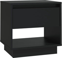 vidaXL - Nachtkastje - 45x34x44 - cm - bewerkt - hout - zwart
