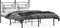 vidaXL - Bedframe - met - hoofdbord - metaal - zwart - 140x200 - cm