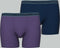 TOM TAILOR Kentucky - 2-pack heren Long Boxer - Effen donkerblauw / paars - Maat L (2 stuks)