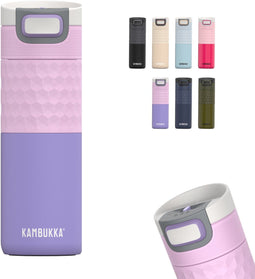 Kambukka Etna Grip - Thermosbeker 500 ml - Dubbelwandig RVS - Lekvrij - Paars