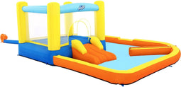 Bestway H2OGO! - Beach Bounce Water Park - 3,65m x 3,40m x 1,52m - Glijbaan en sproeier