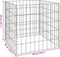 vidaXL - Tuincomposter - 50x50x50 - cm - Verzilverd - Staal - Vierkant