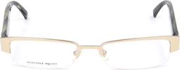 Unisex'Spectacle frame Alexander McQueen AMQ-4159-R2E ø 51 mm Golden