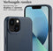 Accezz MagSafe Leather Backcover - Krasbestendig - Donkerblauw (iPhone 13)