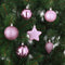 House of Seasons Plastic Kerstballen Set met Piek - 40 Stuks - Ø8 cm - Lila