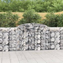 vidaXL - Schanskorven - 4 - st - gewelfd - 300x50x100/120 - cm - ijzer